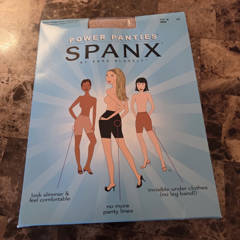 Spanx Power Panties Bare Size D NEW Performance Underwear Color Bare